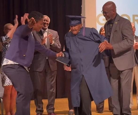 106 Year old man Graduates in High School