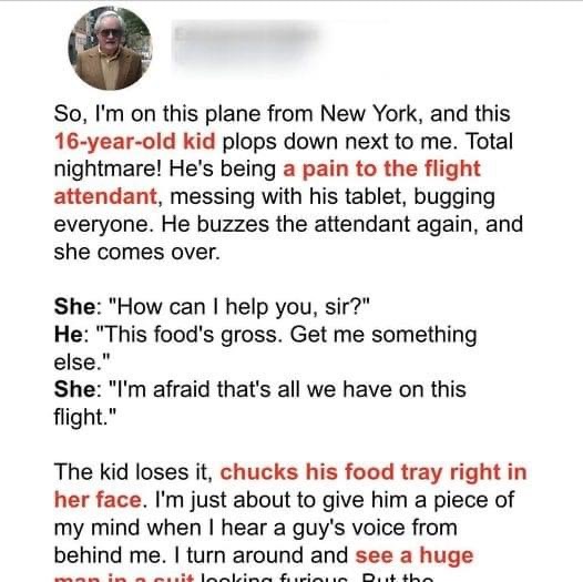 Spoiled Teen Mocks Stewardess Not Knowing His Rich Dad Has Been Watching Him