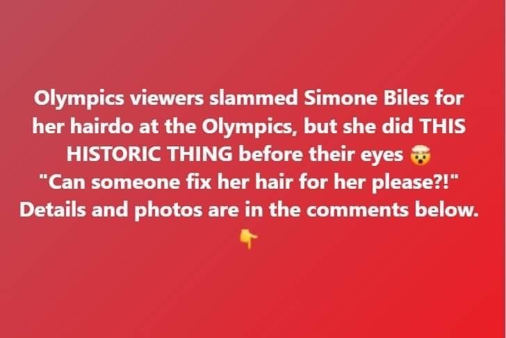 Simone Biles blasted over hairdo at Olympics – ‘someone fix her hair’